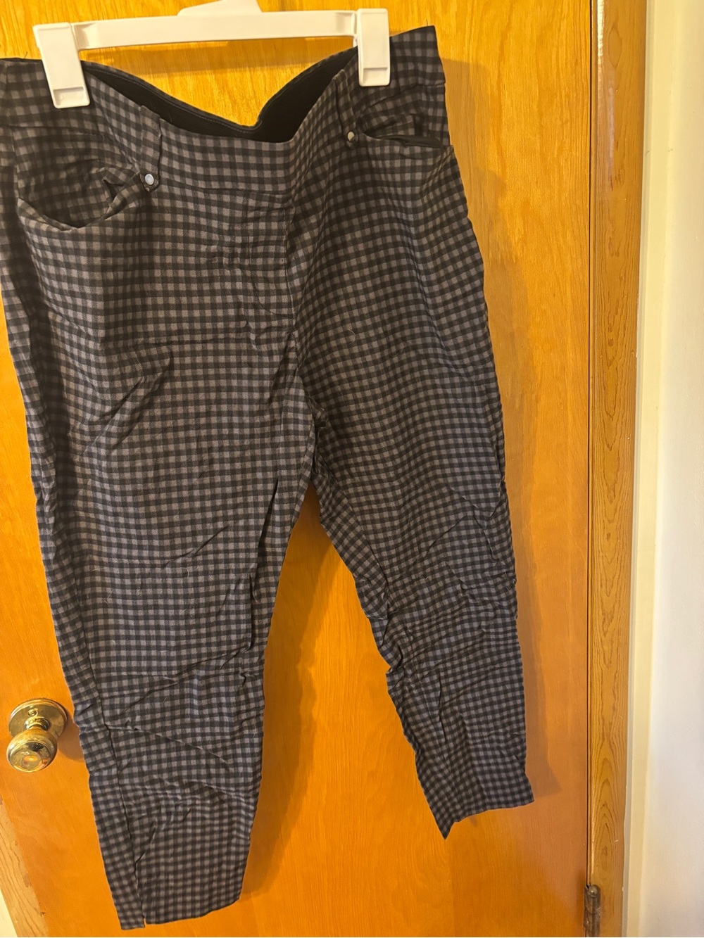 Maurices Black and Light Gray Checked Pants